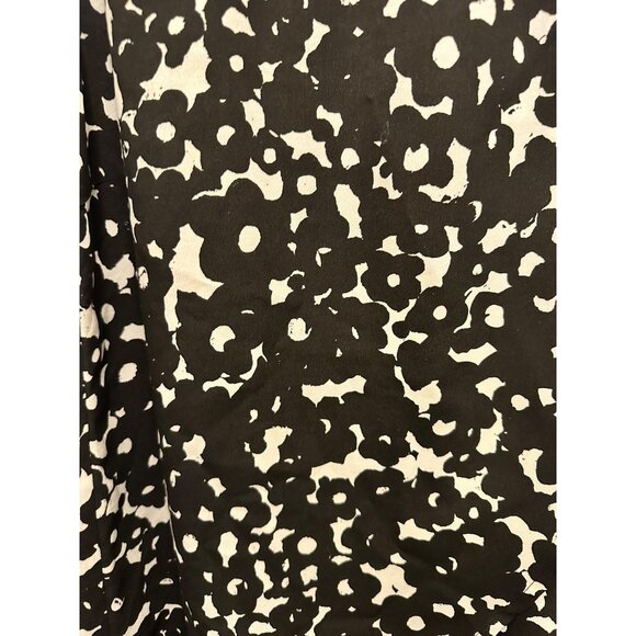 Cabi Black & White Abstract Print Womens Midi Skirt Size M Lightweight Hi-Lo - Picture 5 of 8